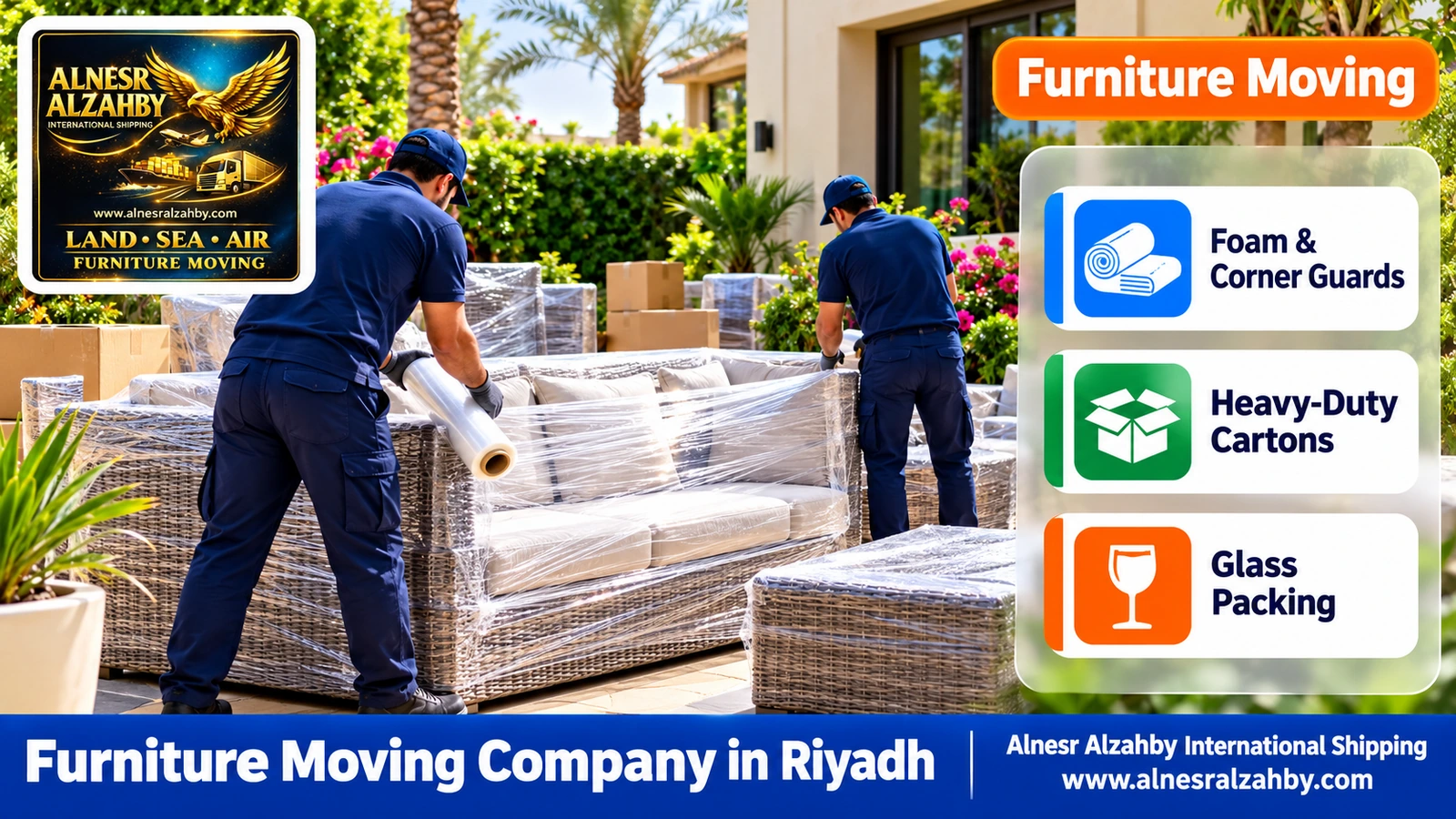 Packing and moving furniture