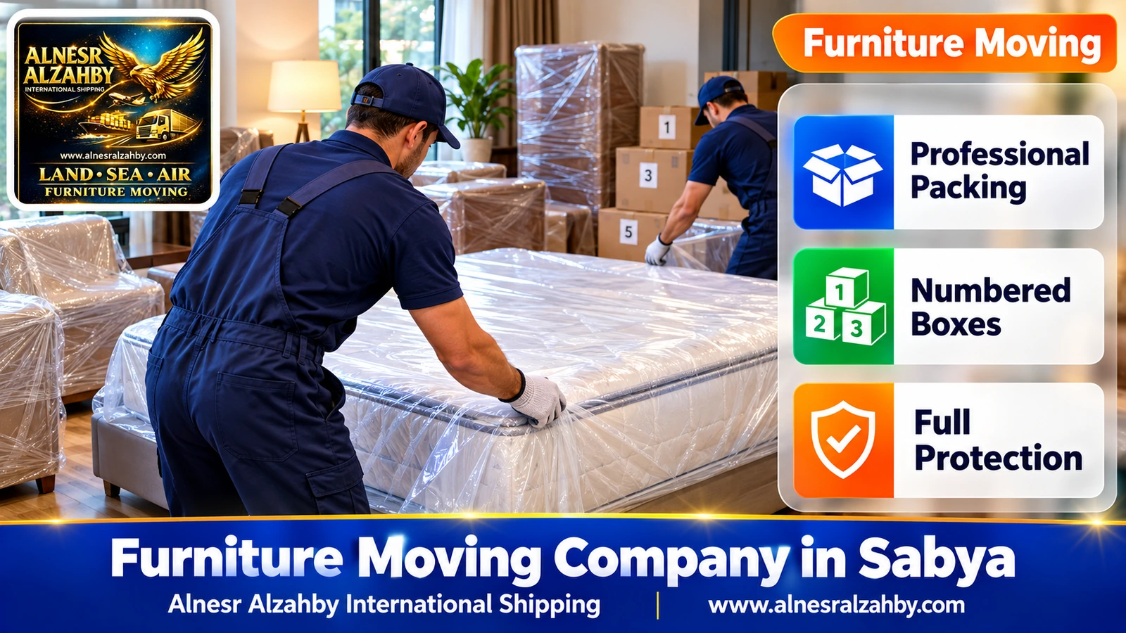 Packing furniture before the move