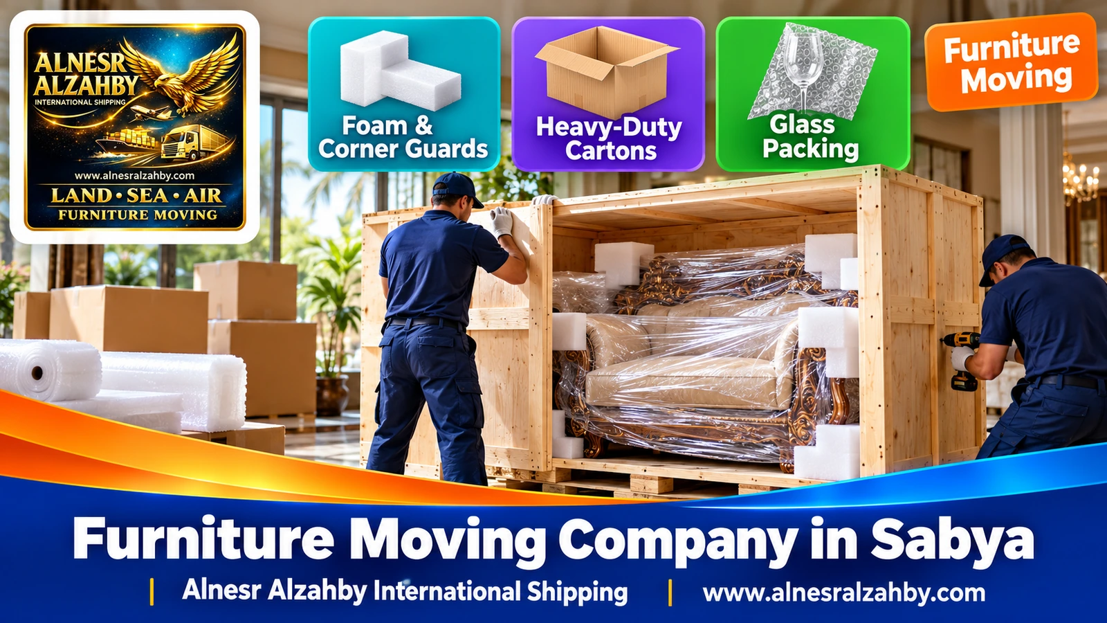 Packing and moving furniture
