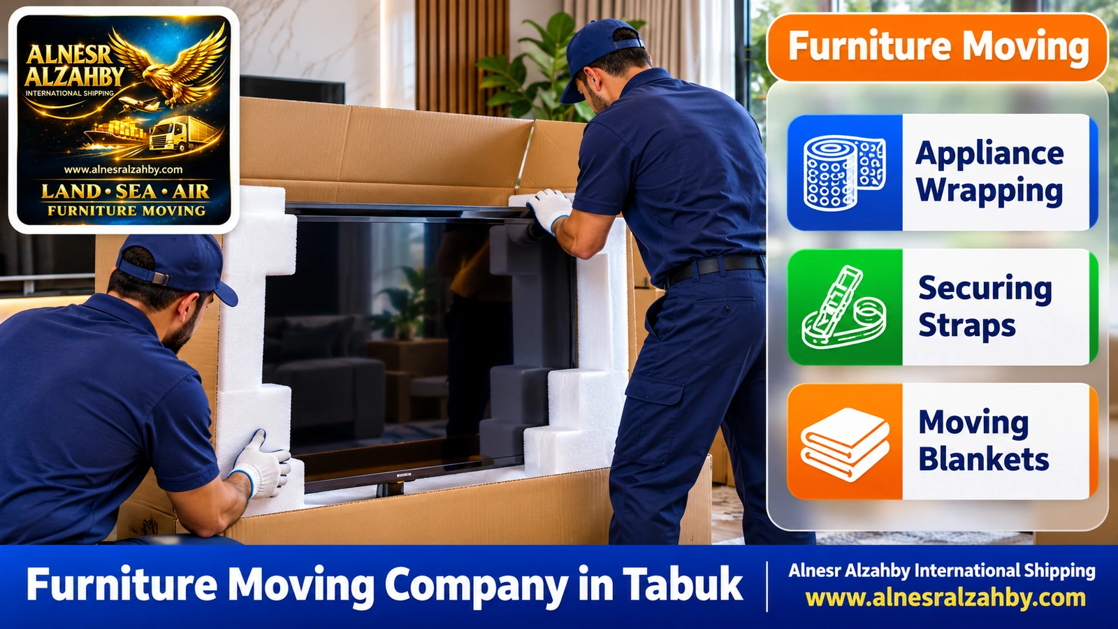 Packing furniture before the move