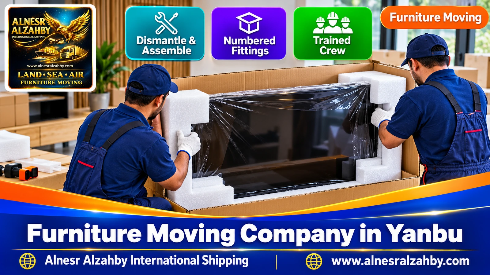 Packing furniture before the move