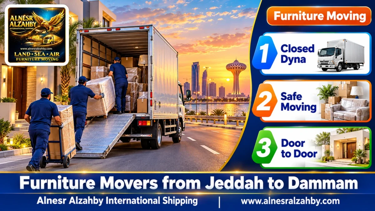Furniture Movers from Jeddah to Dammam — Alnesr Alzahby