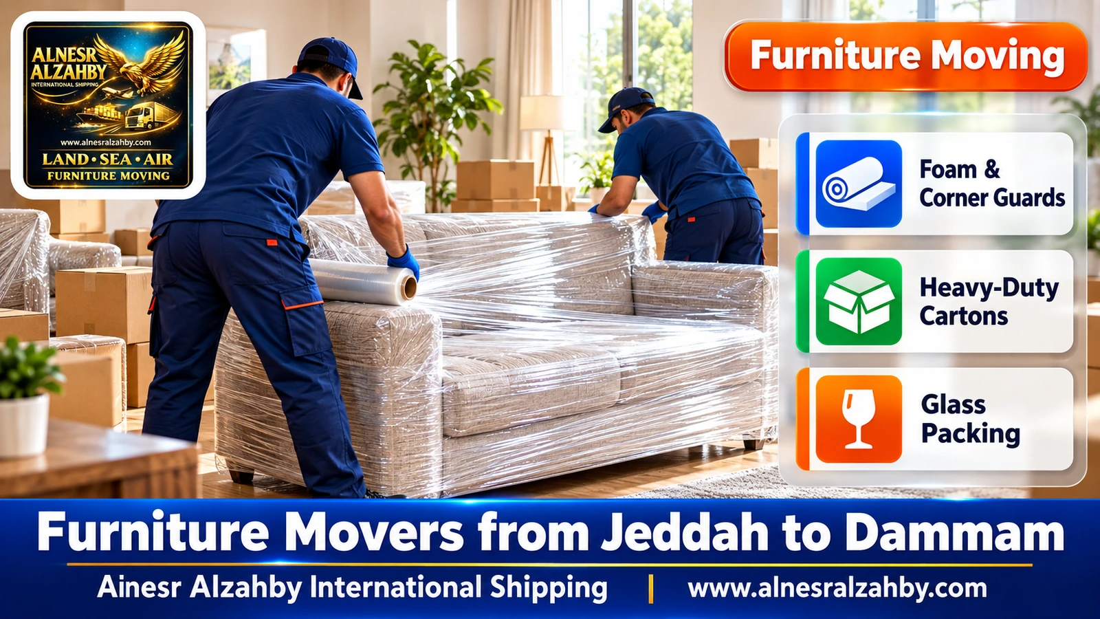 Packing furniture before a long trip