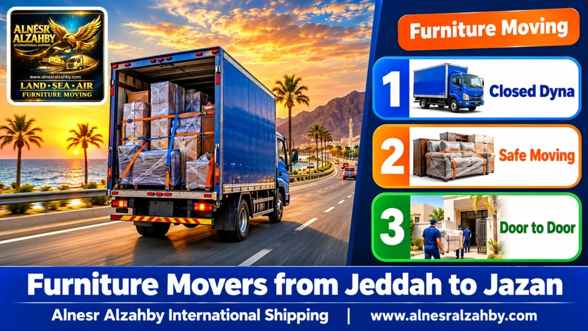 Furniture Movers from Jeddah to Jazan — Alnesr Alzahby