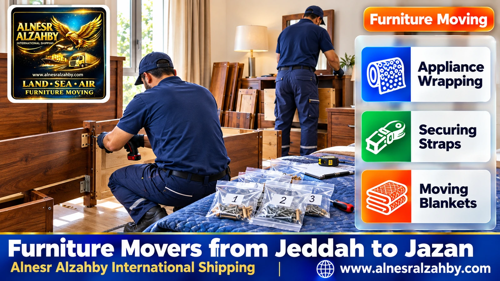 Packing furniture before a long trip