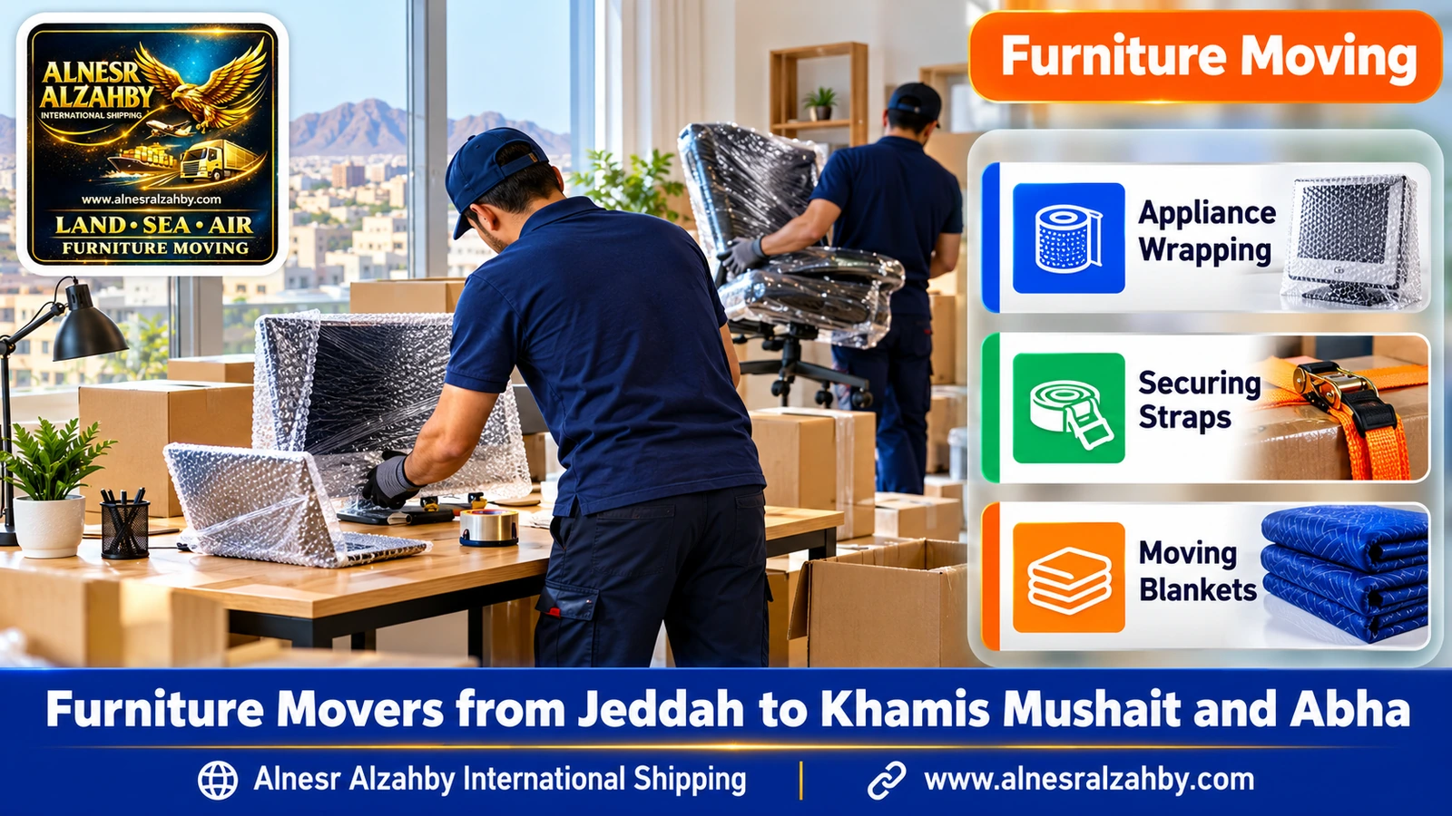 Packing furniture before a long trip