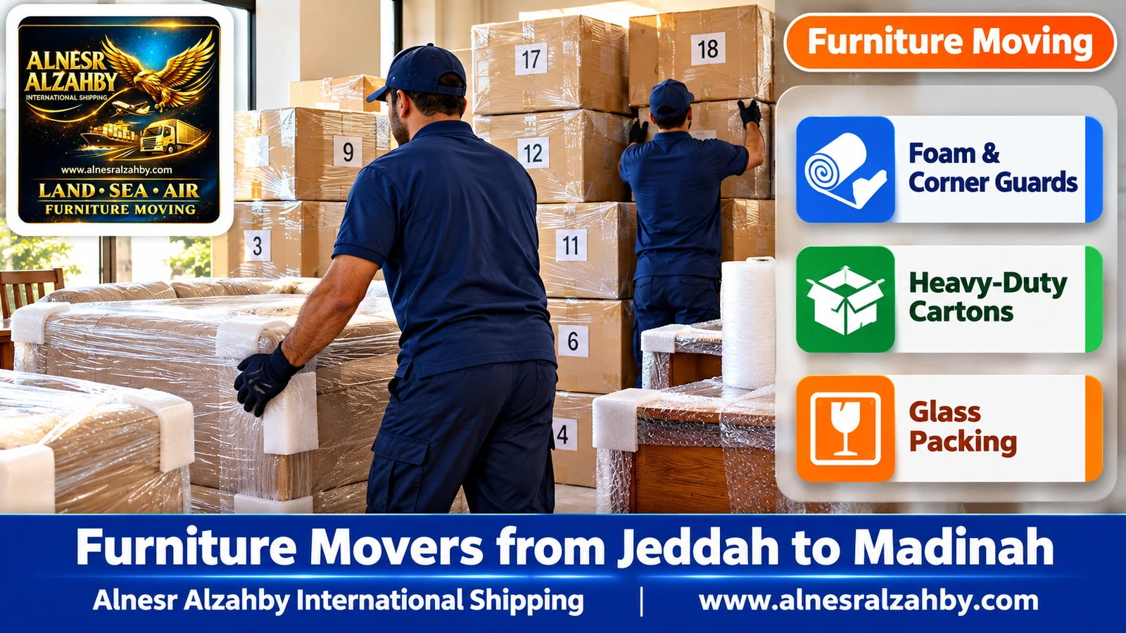 Packing furniture before a long trip