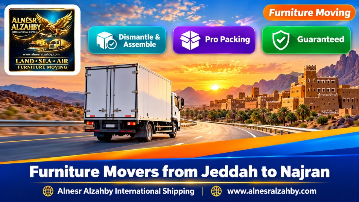 Furniture Movers from Jeddah to Najran — Alnesr Alzahby