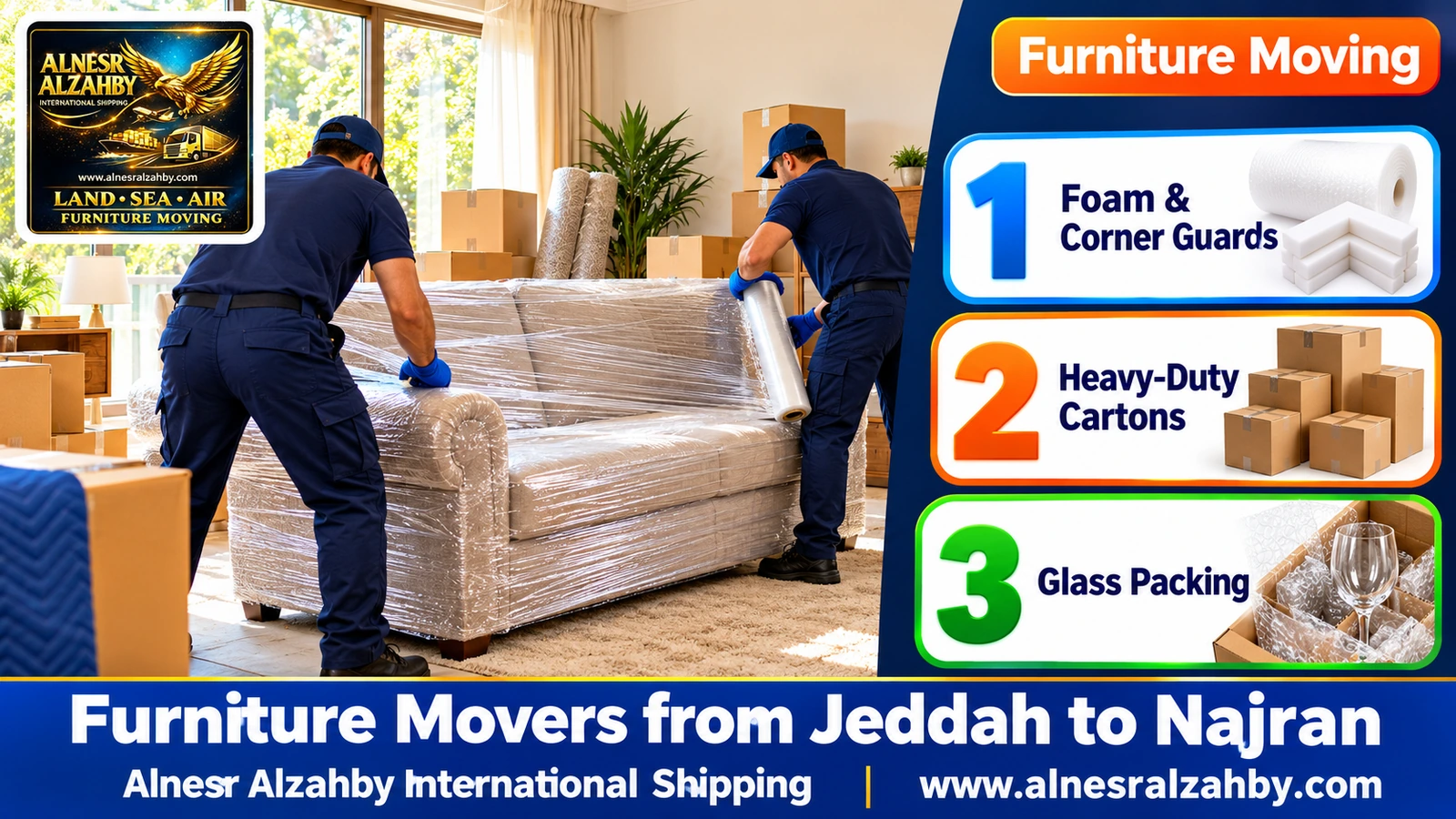 Packing furniture before a long trip
