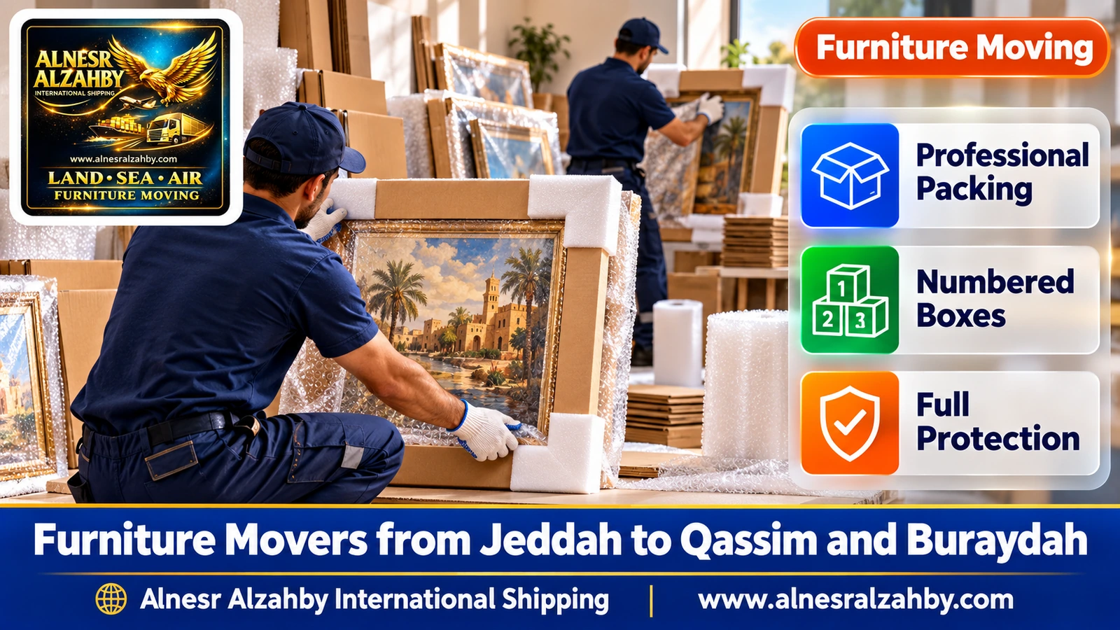 Packing furniture before a long trip