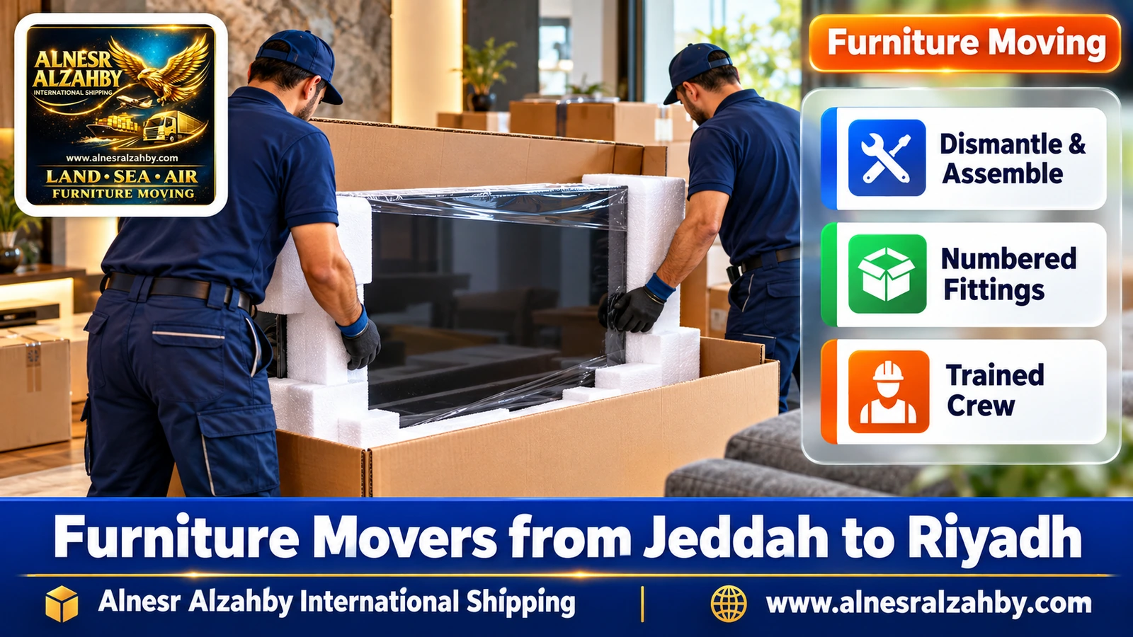 Packing furniture before a long trip