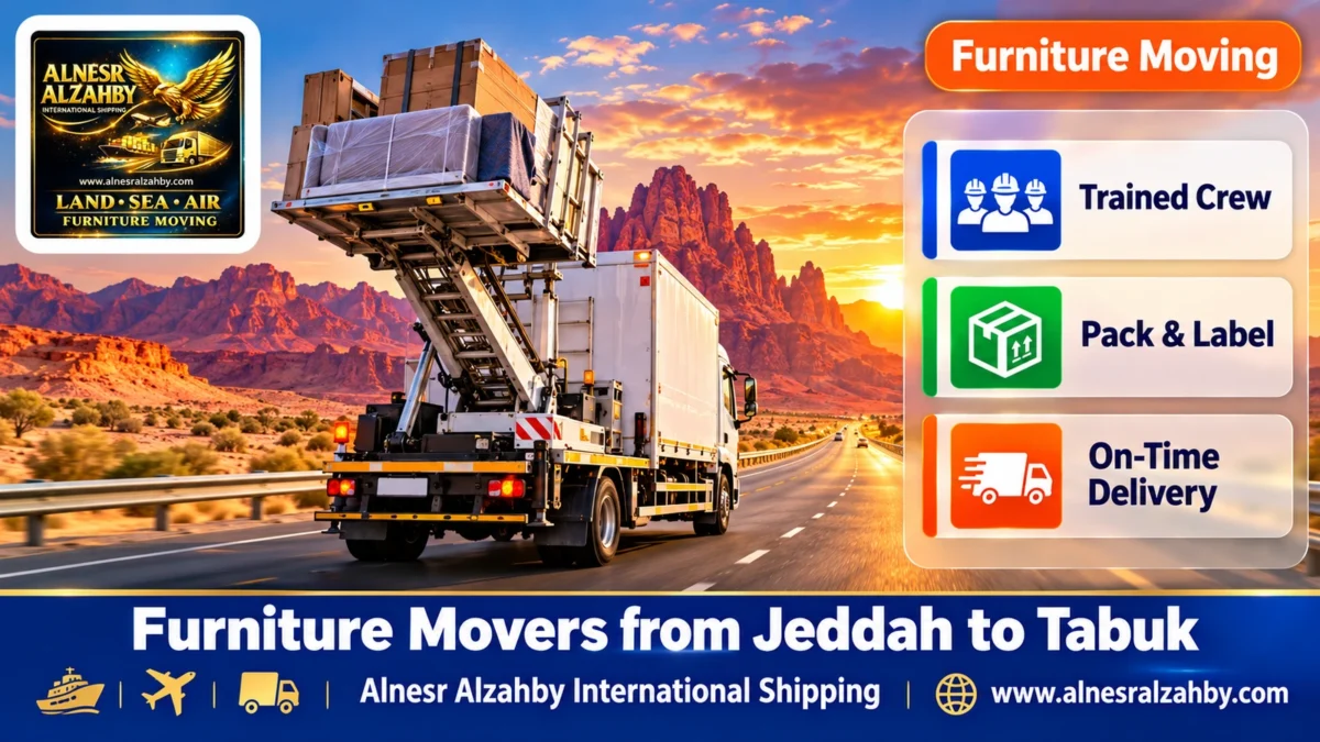 Furniture Movers from Jeddah to Tabuk — Alnesr Alzahby