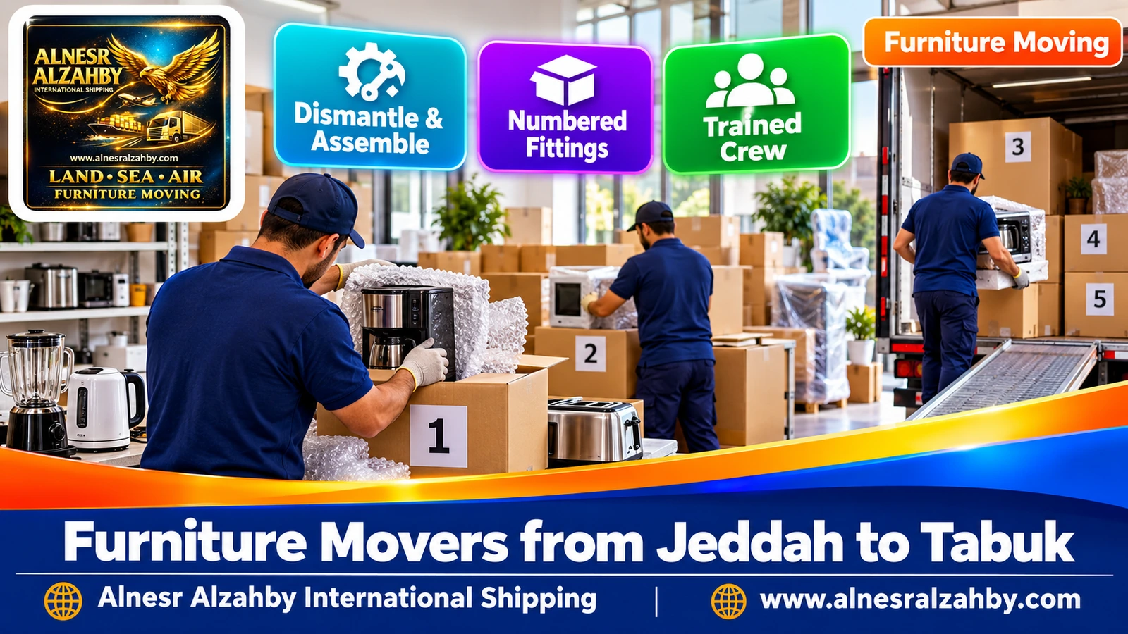 Packing furniture before a long trip