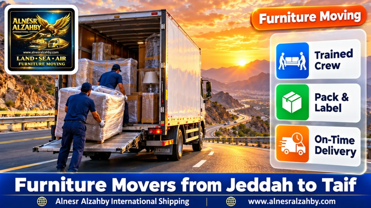 Furniture Movers from Jeddah to Taif — Alnesr Alzahby