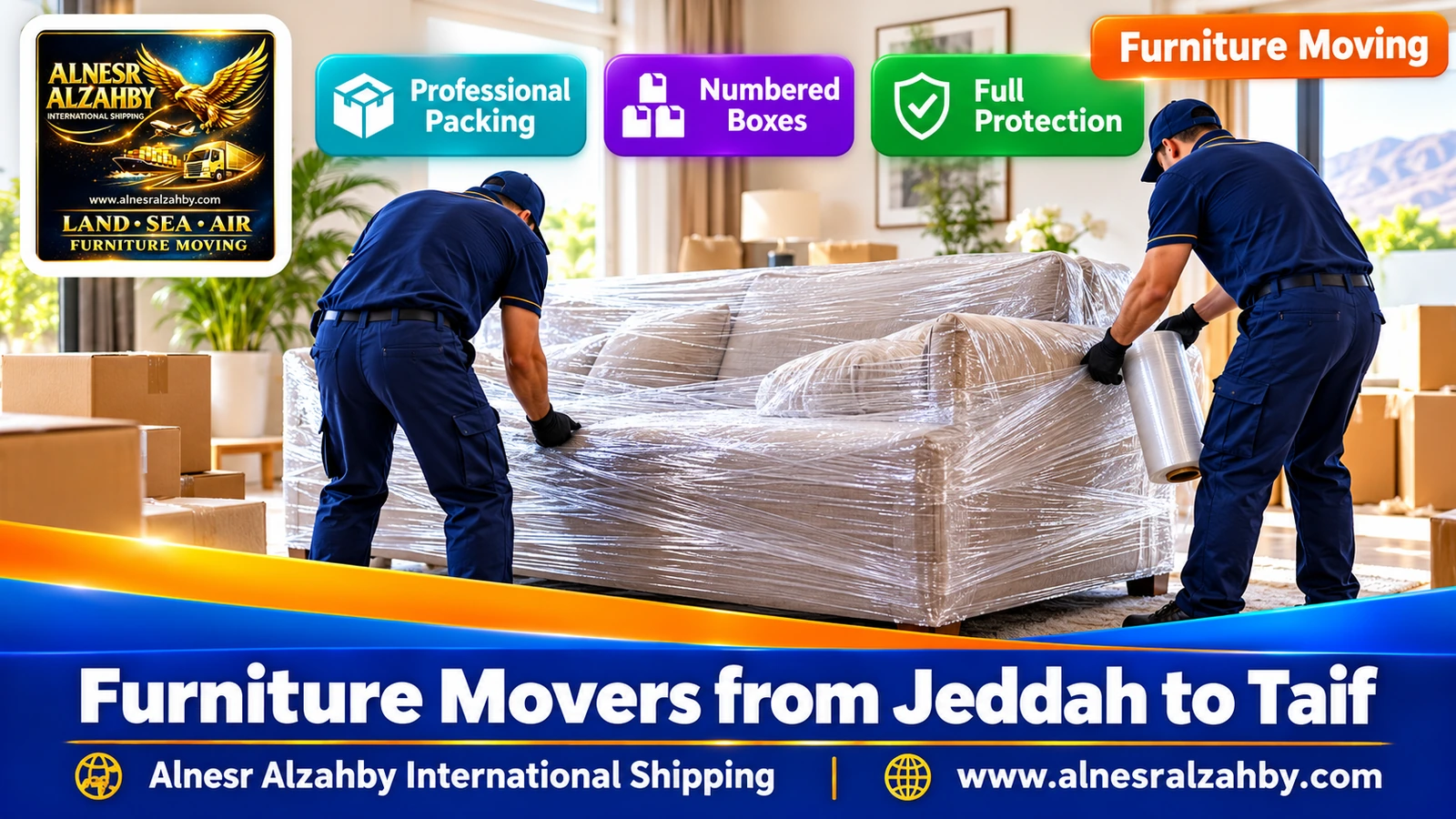 Packing furniture before a long trip