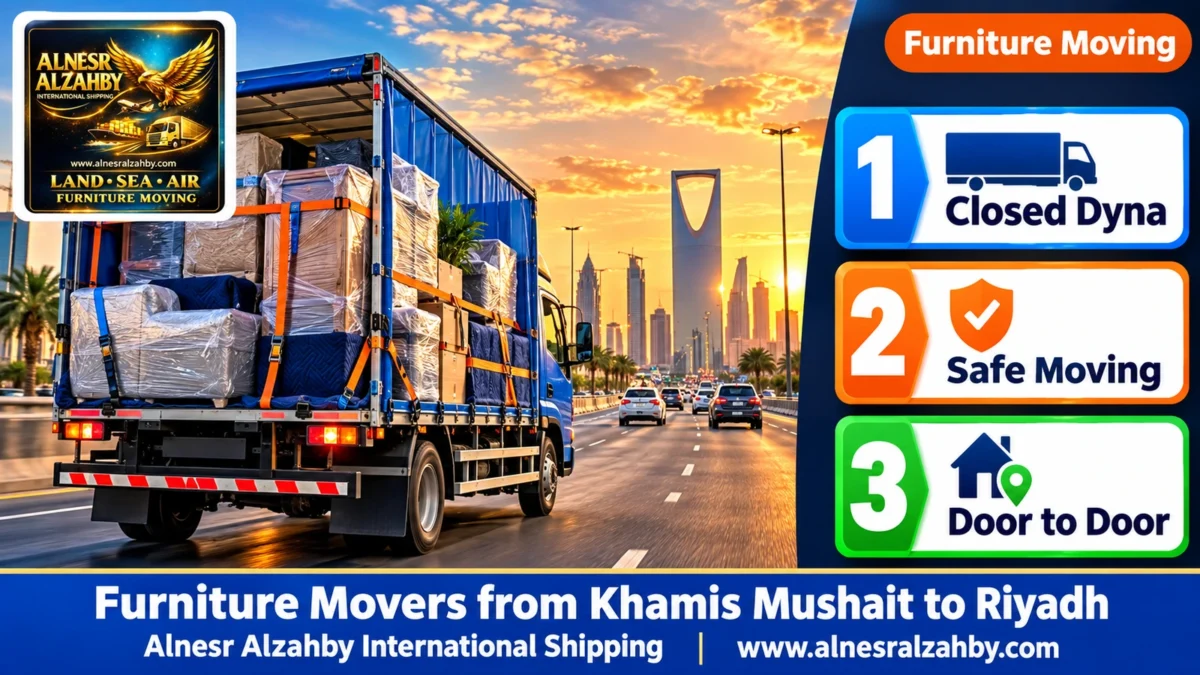 Furniture Movers from Khamis Mushait to Riyadh — Alnesr Alzahby