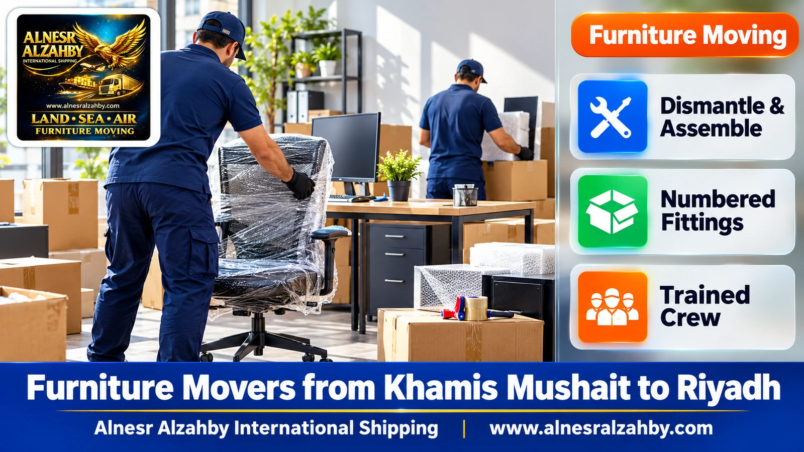 Packing furniture before a long trip