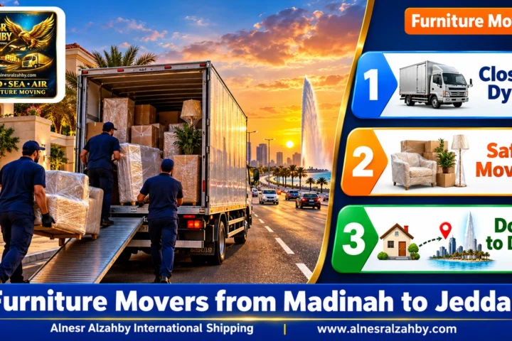 Furniture Movers from Madinah to Jeddah — Alnesr Alzahby