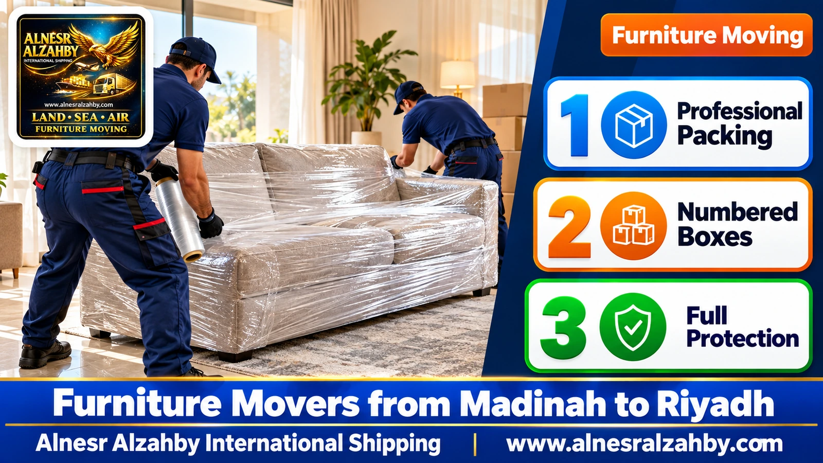 Packing furniture before a long trip