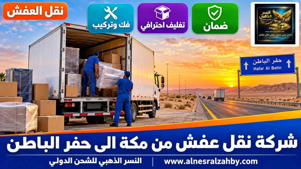 شركة نقل عفش من مكة الى حفر الباطن — النسر الذهبي