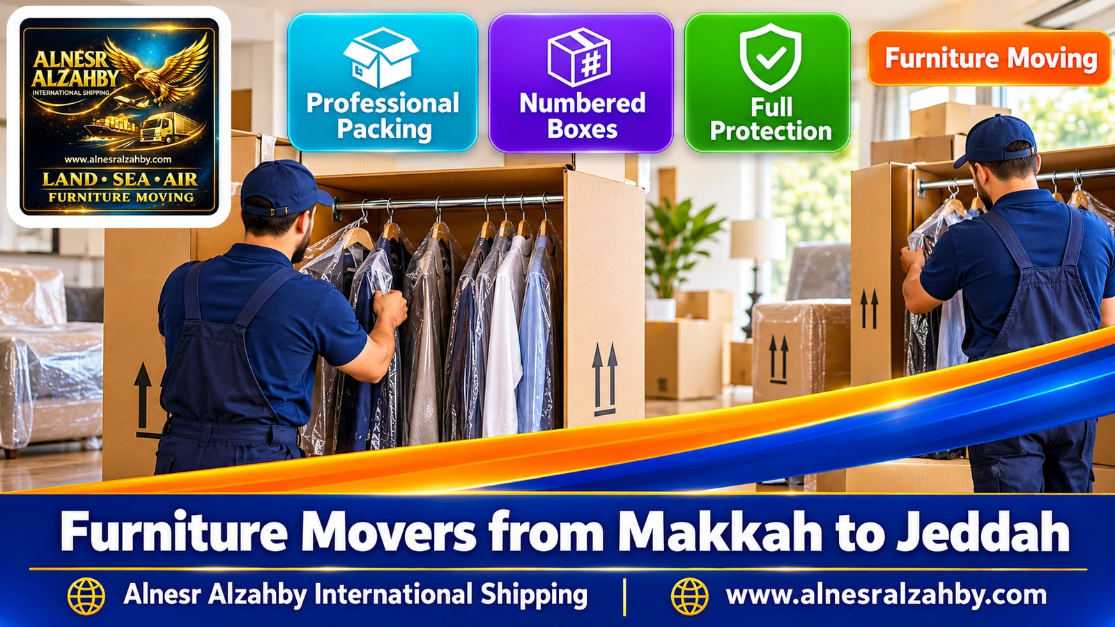 Packing furniture before a long trip