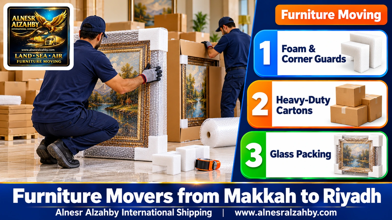 Packing furniture before a long trip