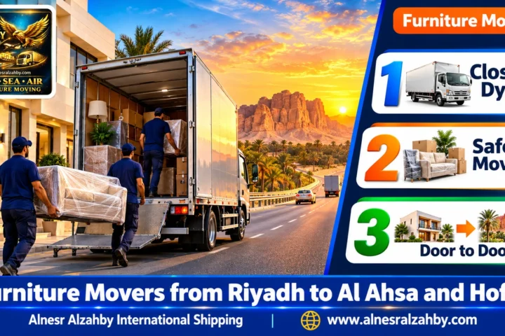 Furniture Movers from Riyadh to Al Ahsa and Hofuf — Alnesr Alzahby