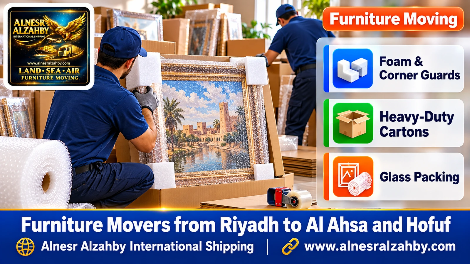 Packing furniture before a long trip
