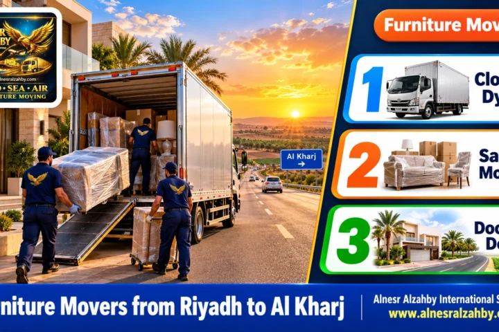Furniture Movers from Riyadh to Al Kharj — Alnesr Alzahby