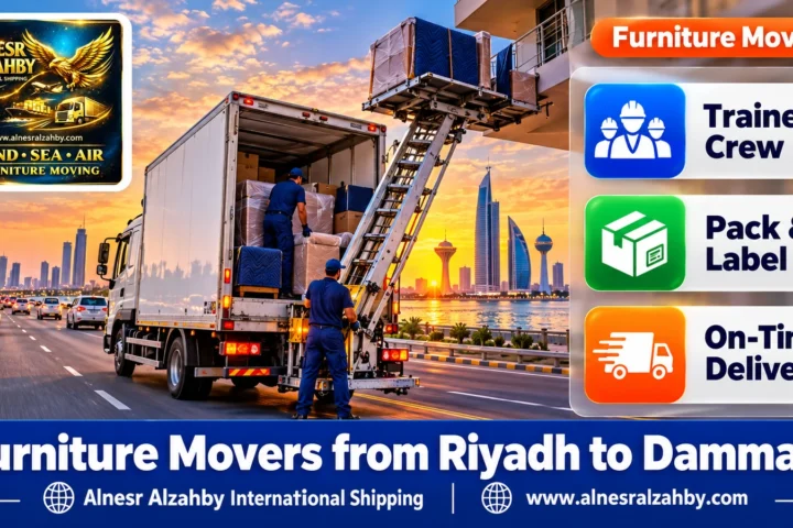Furniture Movers from Riyadh to Dammam — Alnesr Alzahby