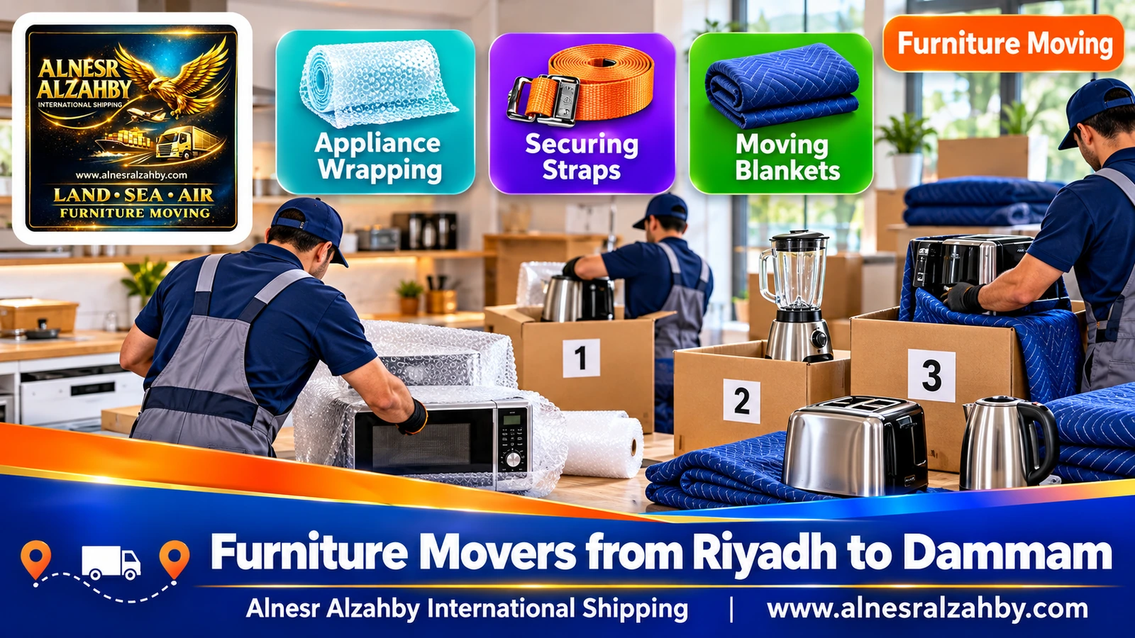 Packing furniture before a long trip