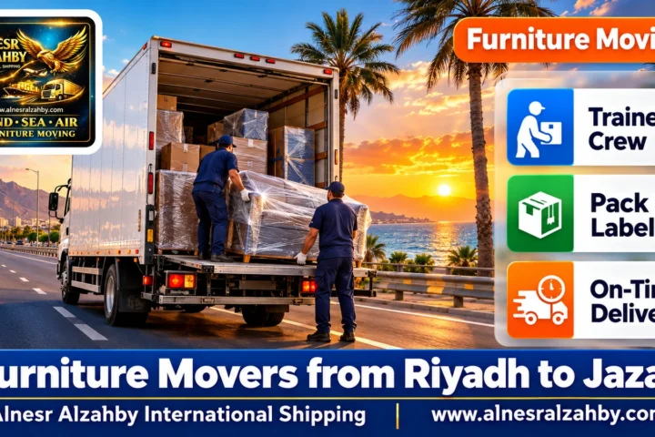 Furniture Movers from Riyadh to Jazan — Alnesr Alzahby