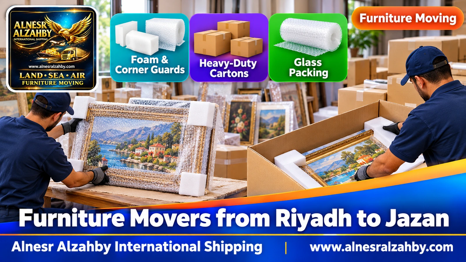 Packing furniture before a long trip