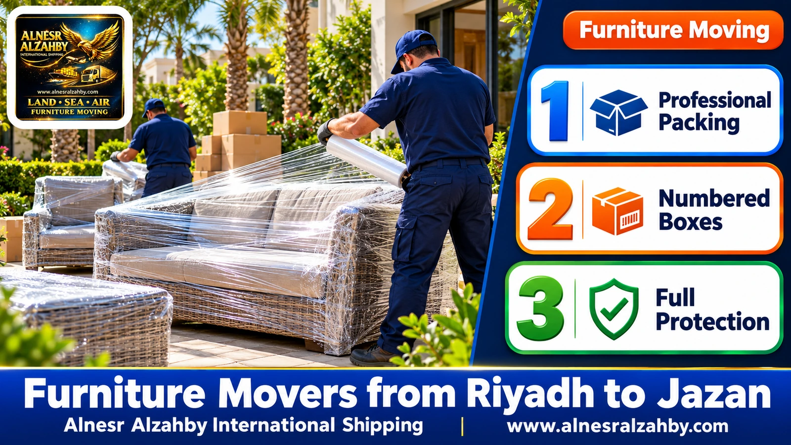 Loading wrapped furniture into the dyna