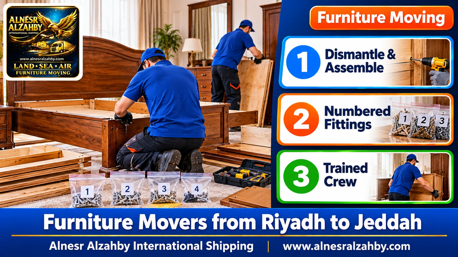 Packing furniture before a long trip