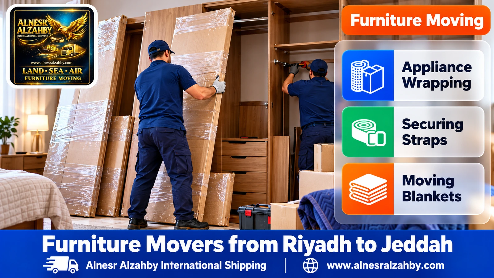 Loading wrapped furniture into the dyna