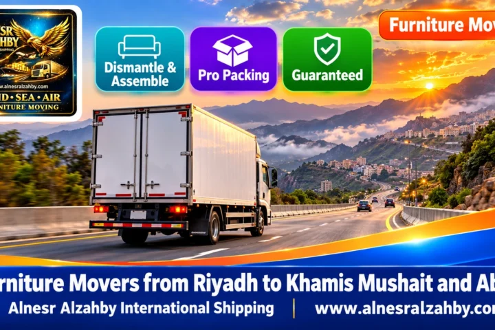 Furniture Movers from Riyadh to Khamis Mushait and Abha — Alnesr Alzahby