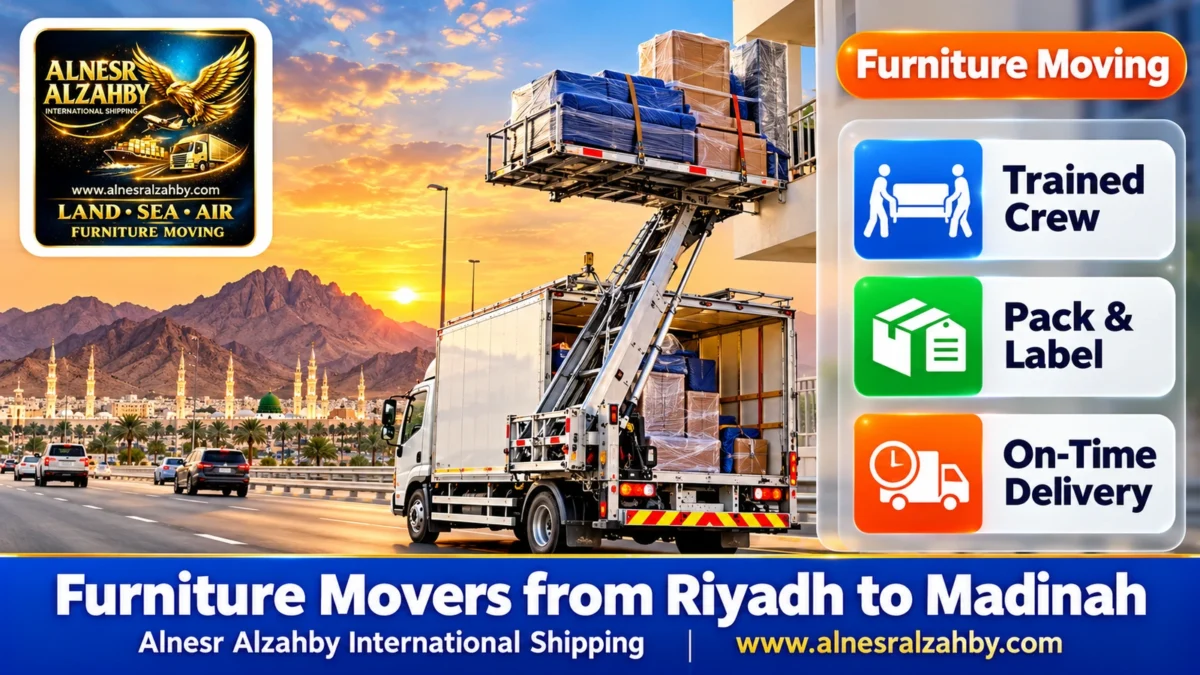 Furniture Movers from Riyadh to Madinah — Alnesr Alzahby