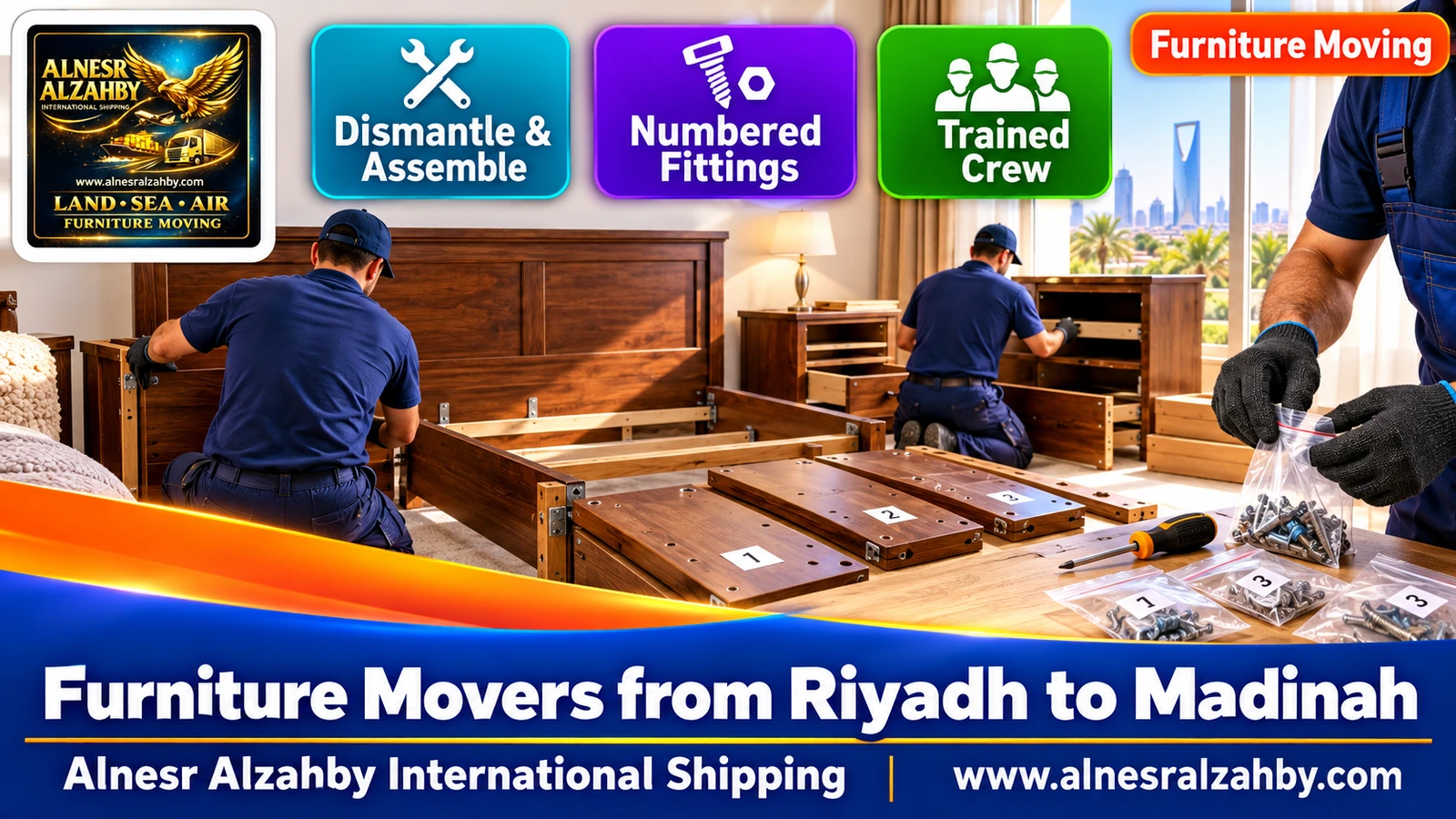 Packing furniture before a long trip
