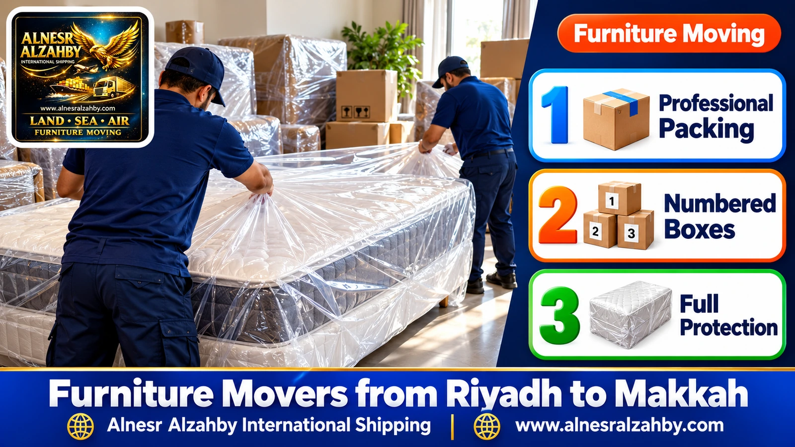 Packing furniture before a long trip