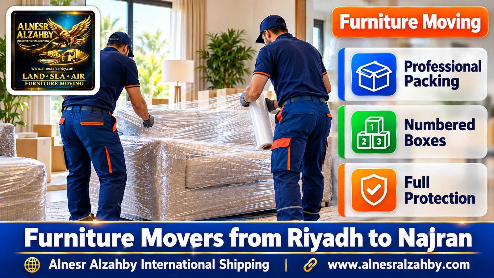 Packing furniture before a long trip