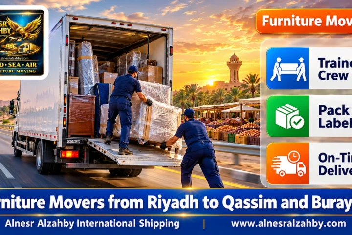 Furniture Movers from Riyadh to Qassim and Buraydah — Alnesr Alzahby