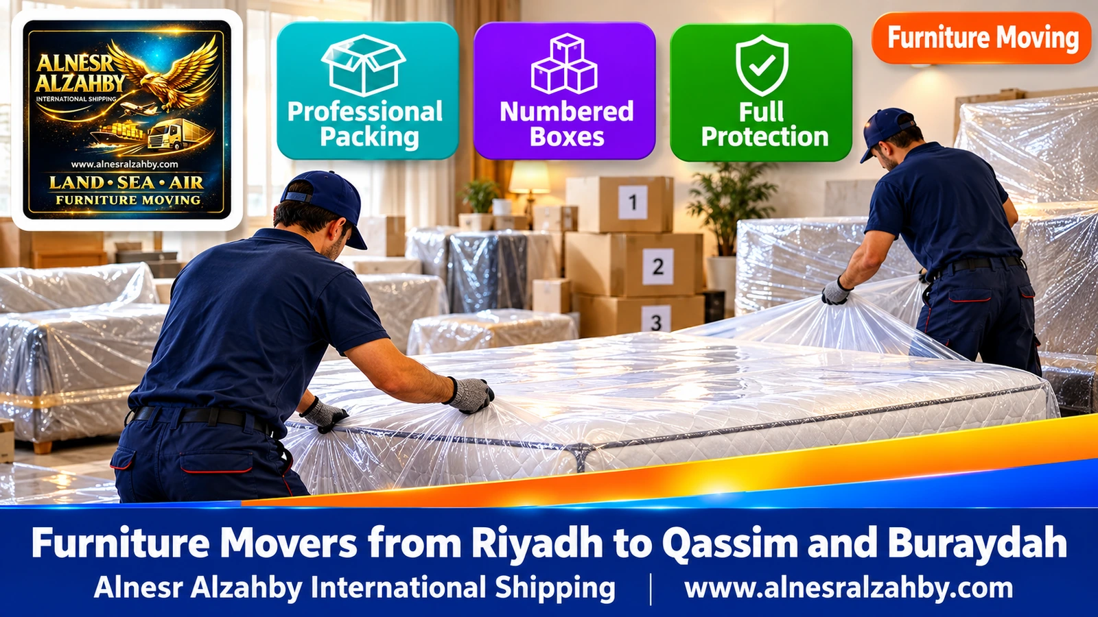 Packing furniture before a long trip