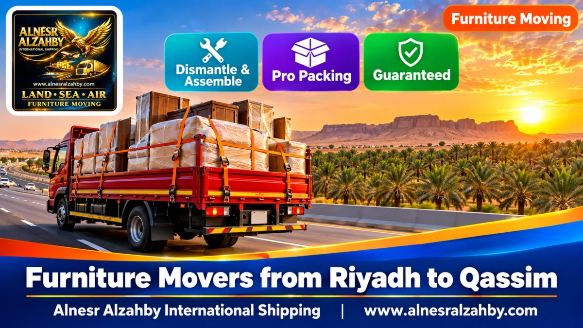 Furniture Movers from Riyadh to Qassim — Alnesr Alzahby