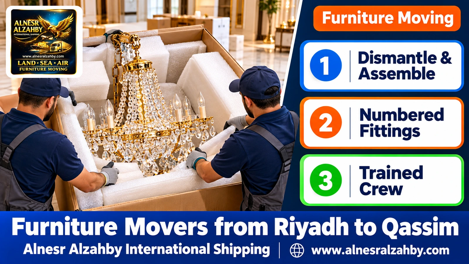 Packing furniture before a long trip