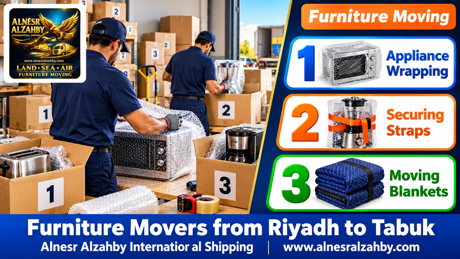 Packing furniture before a long trip