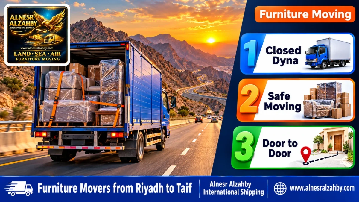 Furniture Movers from Riyadh to Taif — Alnesr Alzahby