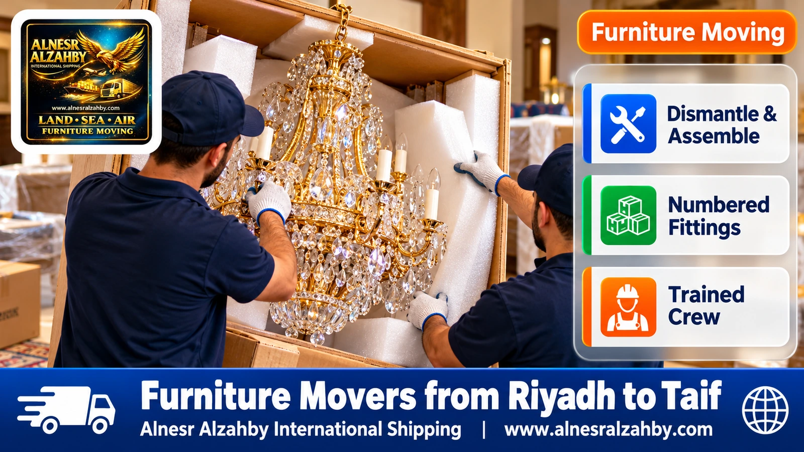 Packing furniture before a long trip
