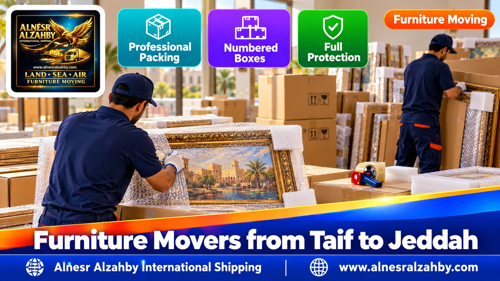 Packing furniture before a long trip