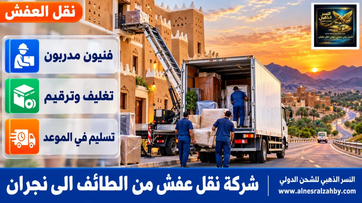شركة نقل عفش من الطائف الى نجران — النسر الذهبي